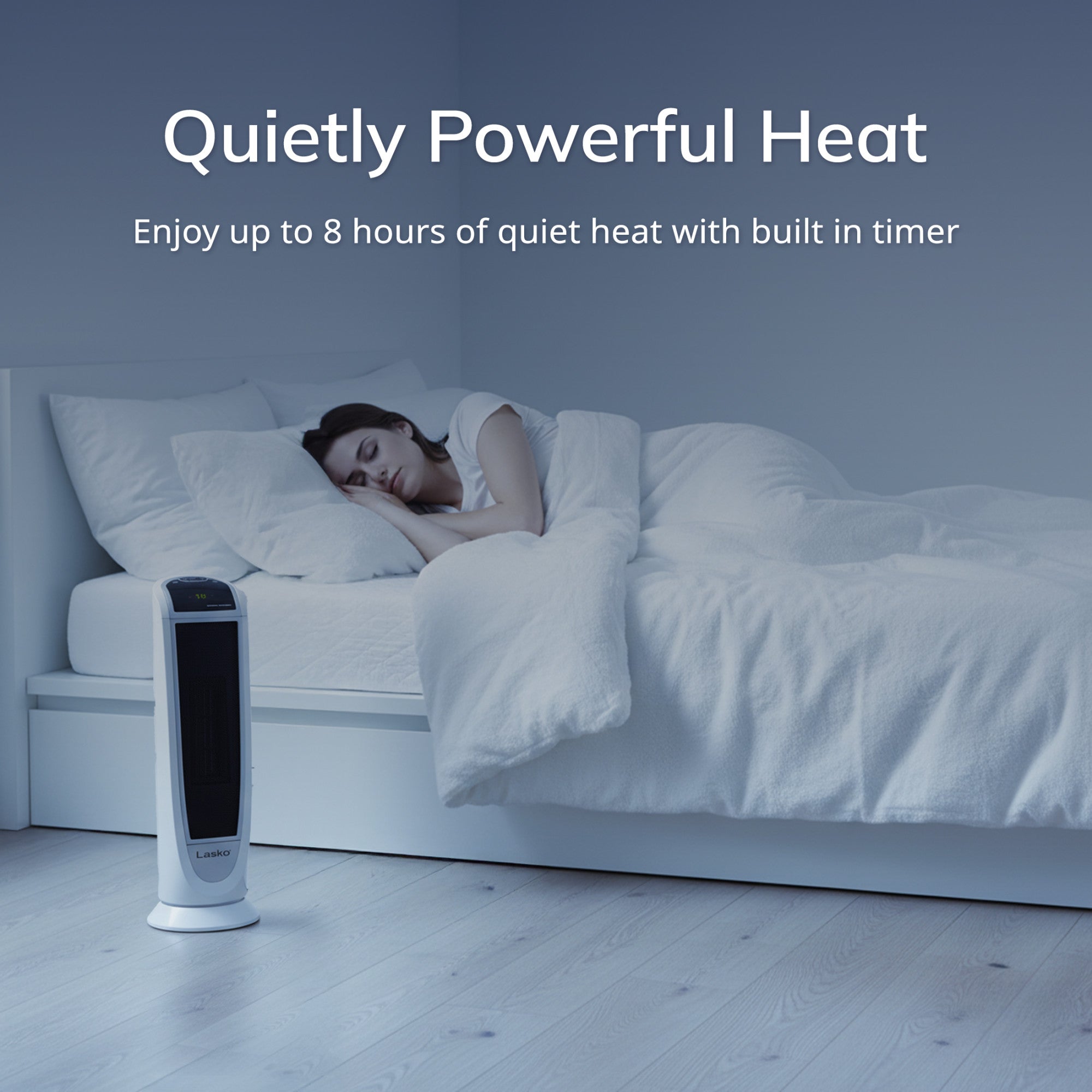 Lasko 23 Ceramic Tower Space Heater: Oscillating. 2 Heat Settings. Remote. Timer. Thermostat. White - Image 7