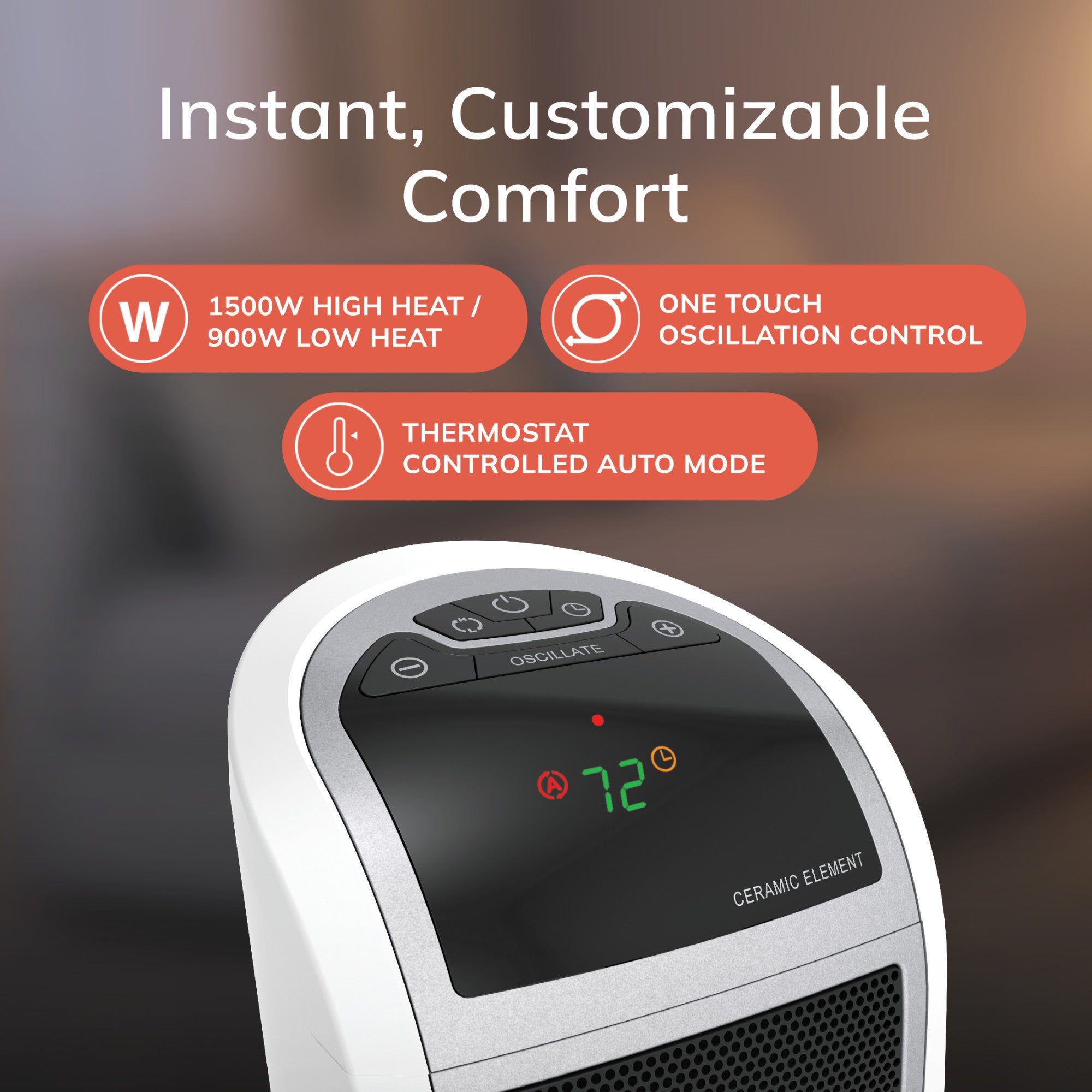 Lasko 23 Ceramic Tower Space Heater: Oscillating. 2 Heat Settings. Remote. Timer. Thermostat. White - Image 5