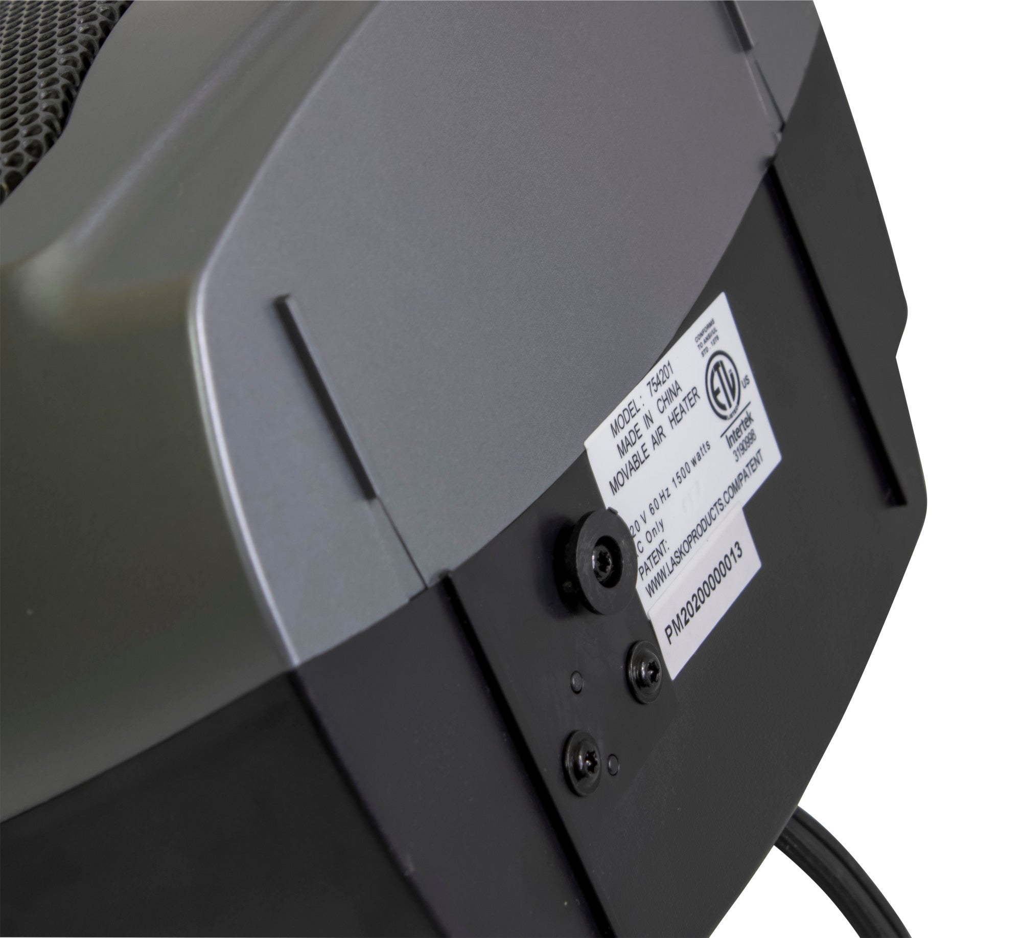 Lasko 9 Ceramic Space Heater: 2 Heat Settings. Tip-Over Switch. Thermostat. Gray - Image 11