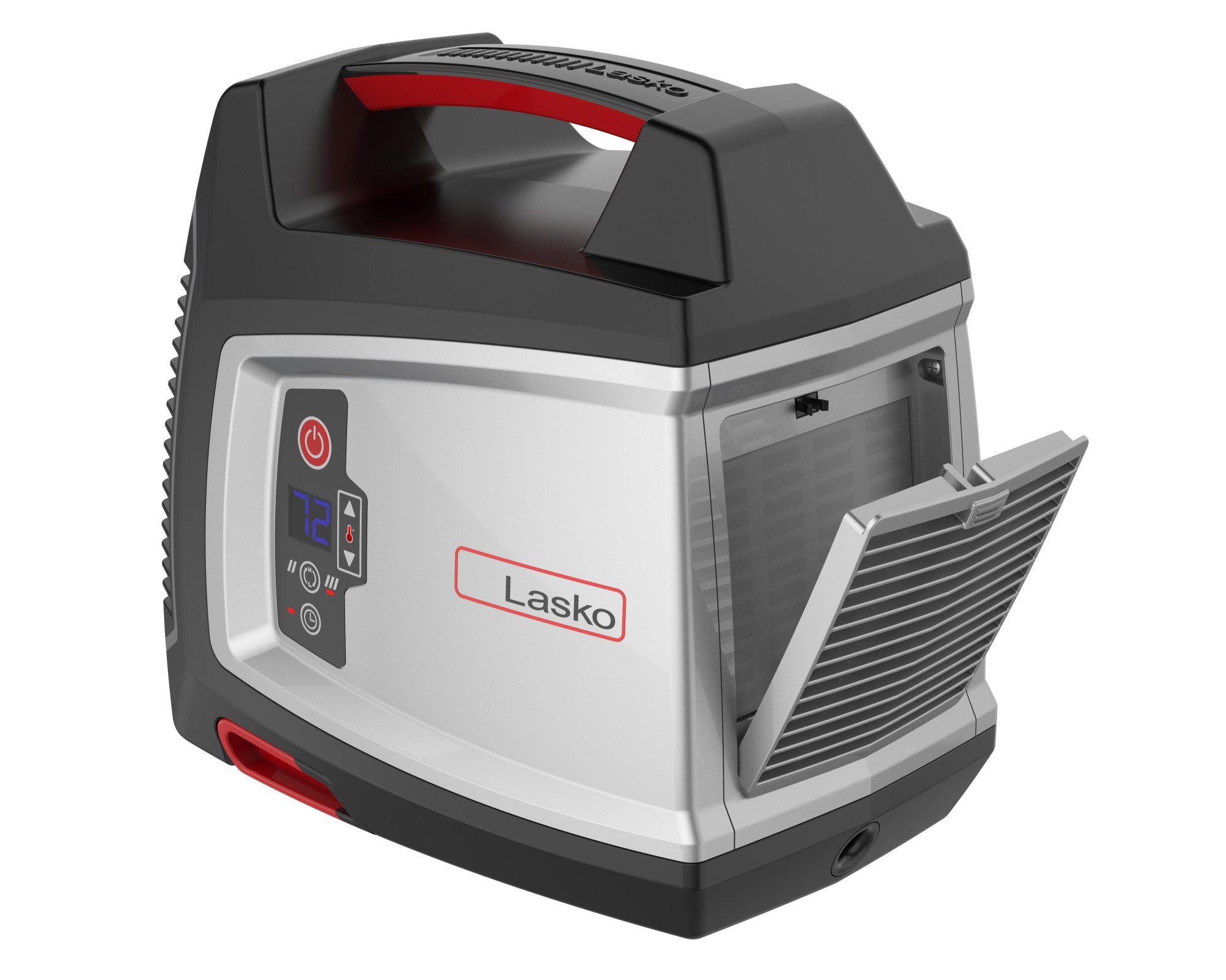Lasko 12 Ceramic Utility Space Heater: 2 Heat Settings. Timer. Thermostat. Black - Image 3