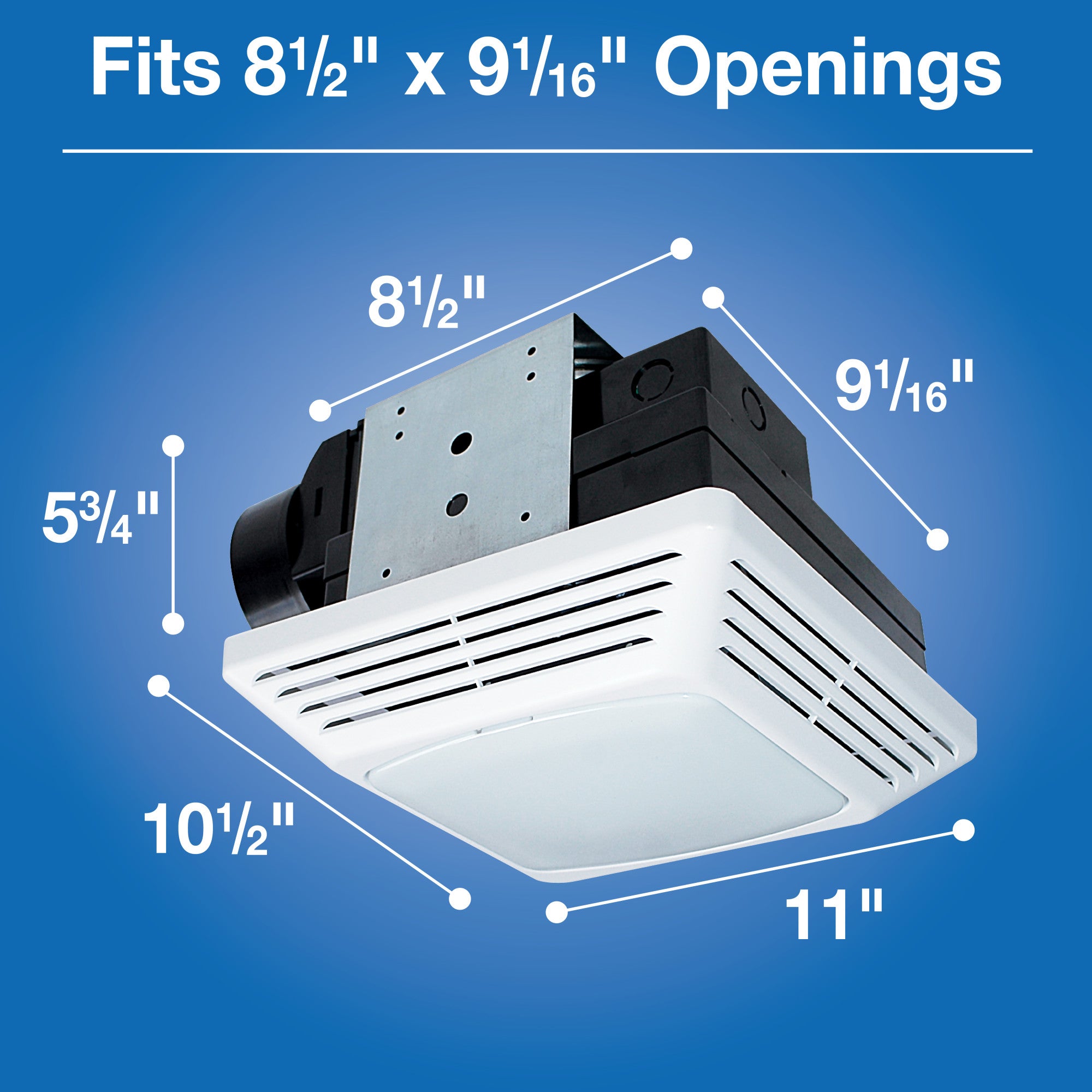 Air King 70 CFM Snap-In Exhaust Fan (ENERGY STAR® Certified. ceiling mounted. light. white) - Image 6