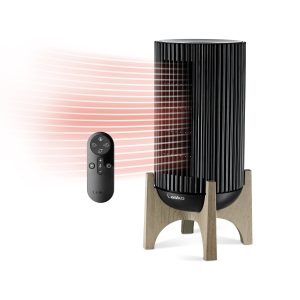 Lasko Artisan 16 Ceramic Tower Space Heater: Oscillating. 2 Heat Settings. Remote. Timer. Tip-Over Switch. Thermostat. Black