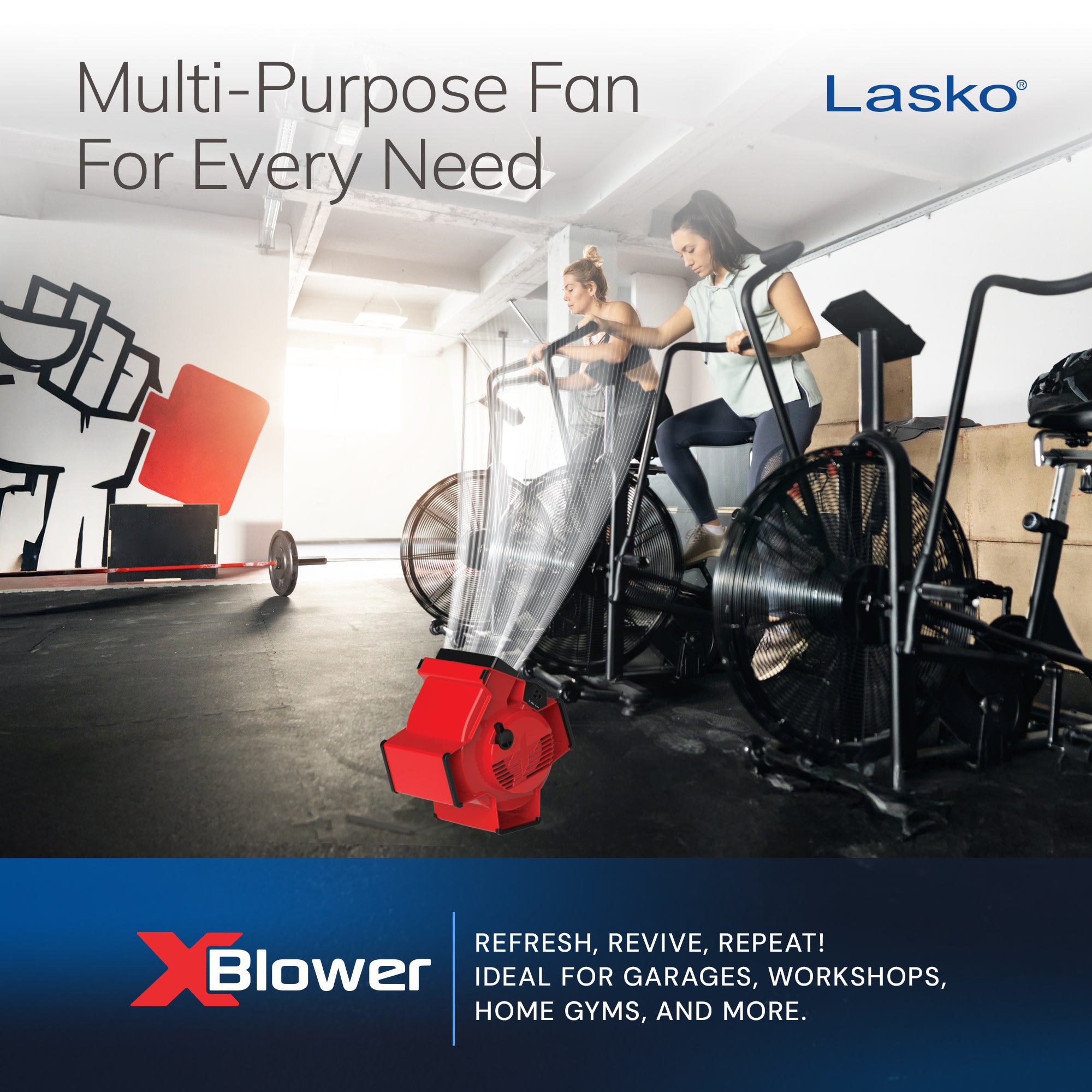 Lasko X-Blower 11 Air Mover Blower Fan: 3-Speed. High Velocity. 1 Outlet. Red - Image 7