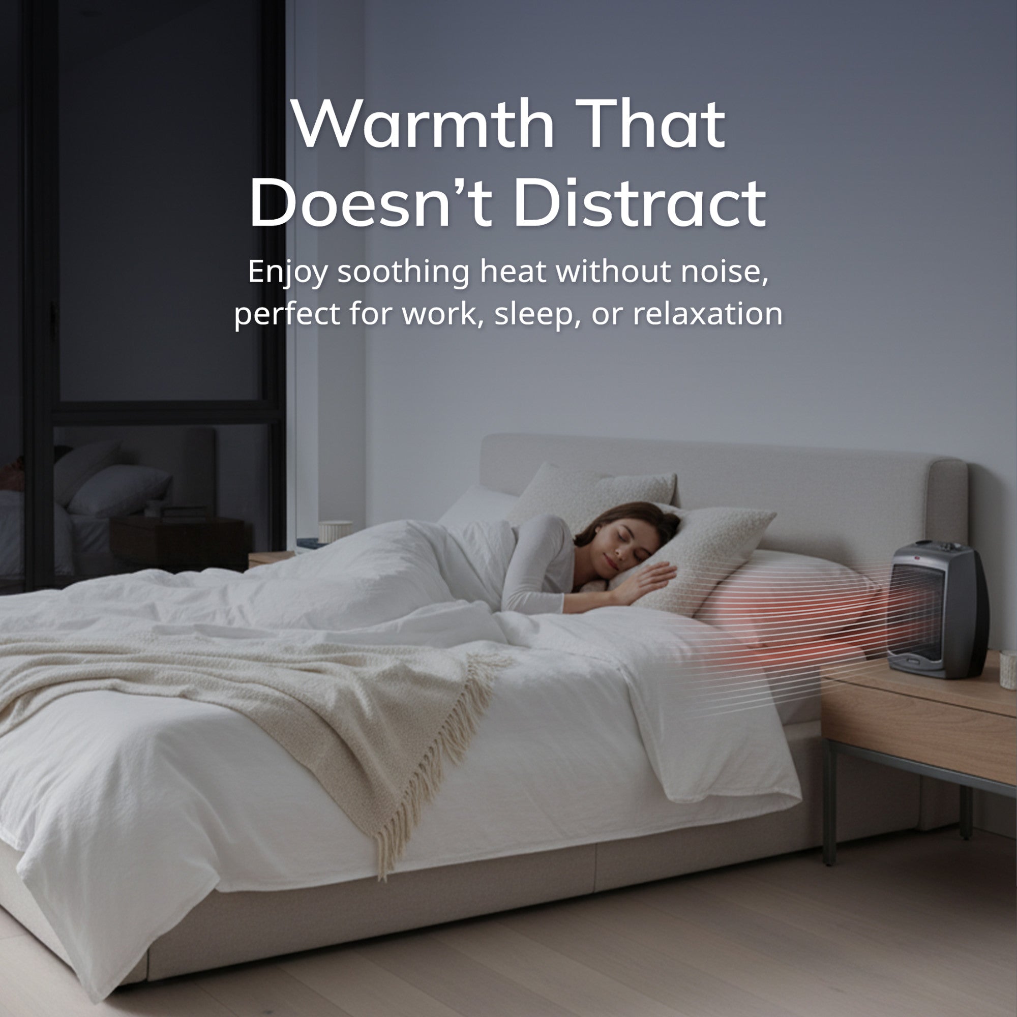 Lasko 9 Ceramic Space Heater: 2 Heat Settings. Tip-Over Switch. Thermostat. Gray - Image 7