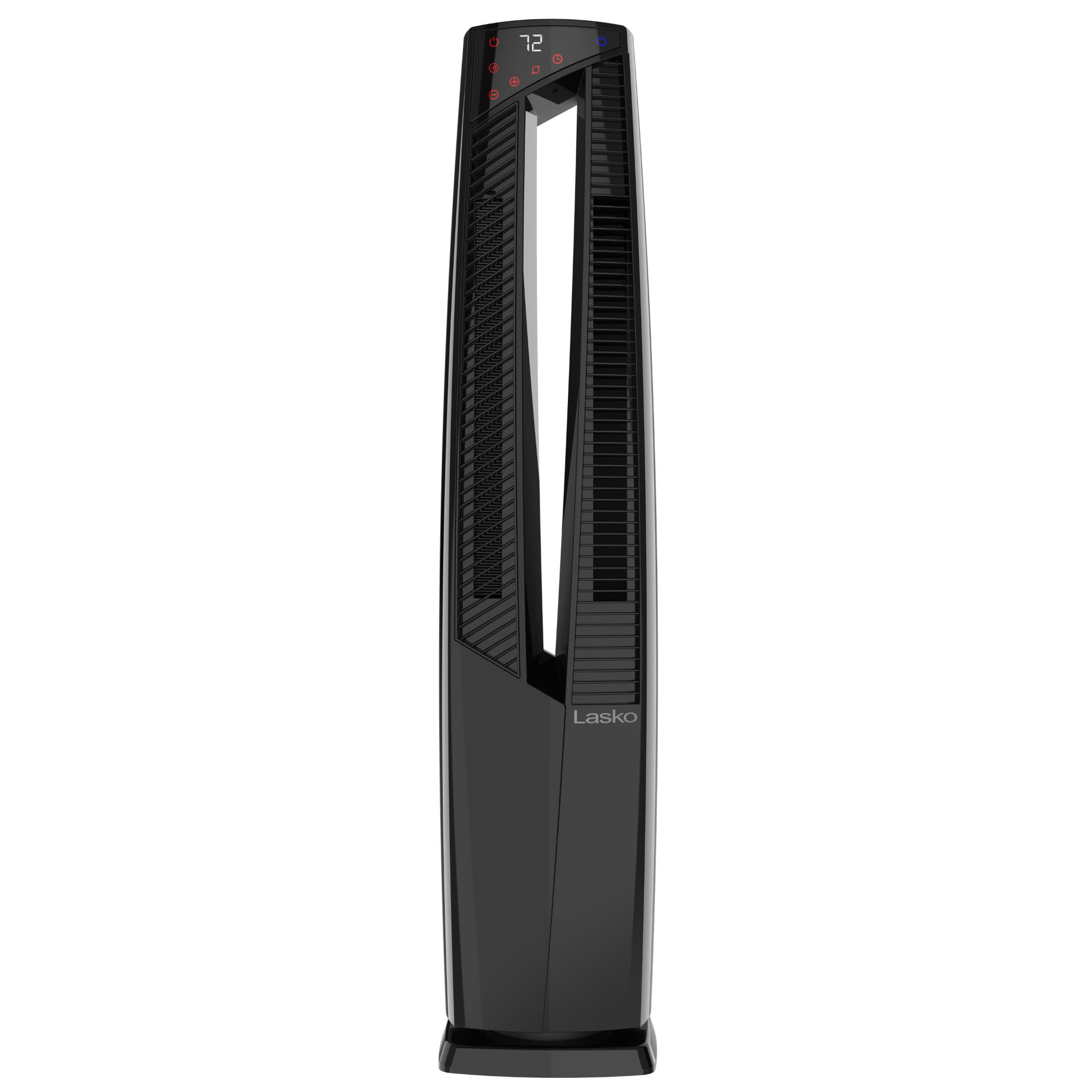 Lasko DUO Comfort 38 DC Tower Fan and Ceramic Space Heater: Oscillating. 3 Heat Settings. 4 Fan Speeds. Remote. Timer. Tip-Over Switch. Black - Image 5