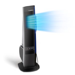 Lasko Misto 42 Outdoor Misting Tower Fan: Oscillating. 4-Speed. Black