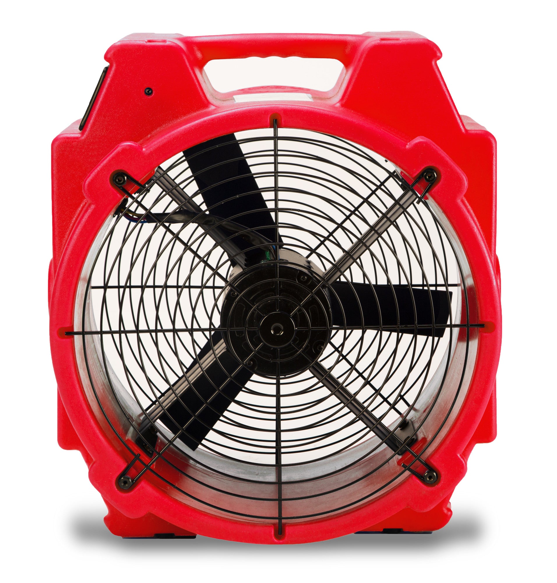 B-Air 1/4 HP Axial Air Mover & Blower Fan: 3300CFM. 2-speed. GFCI. 25' cord. red