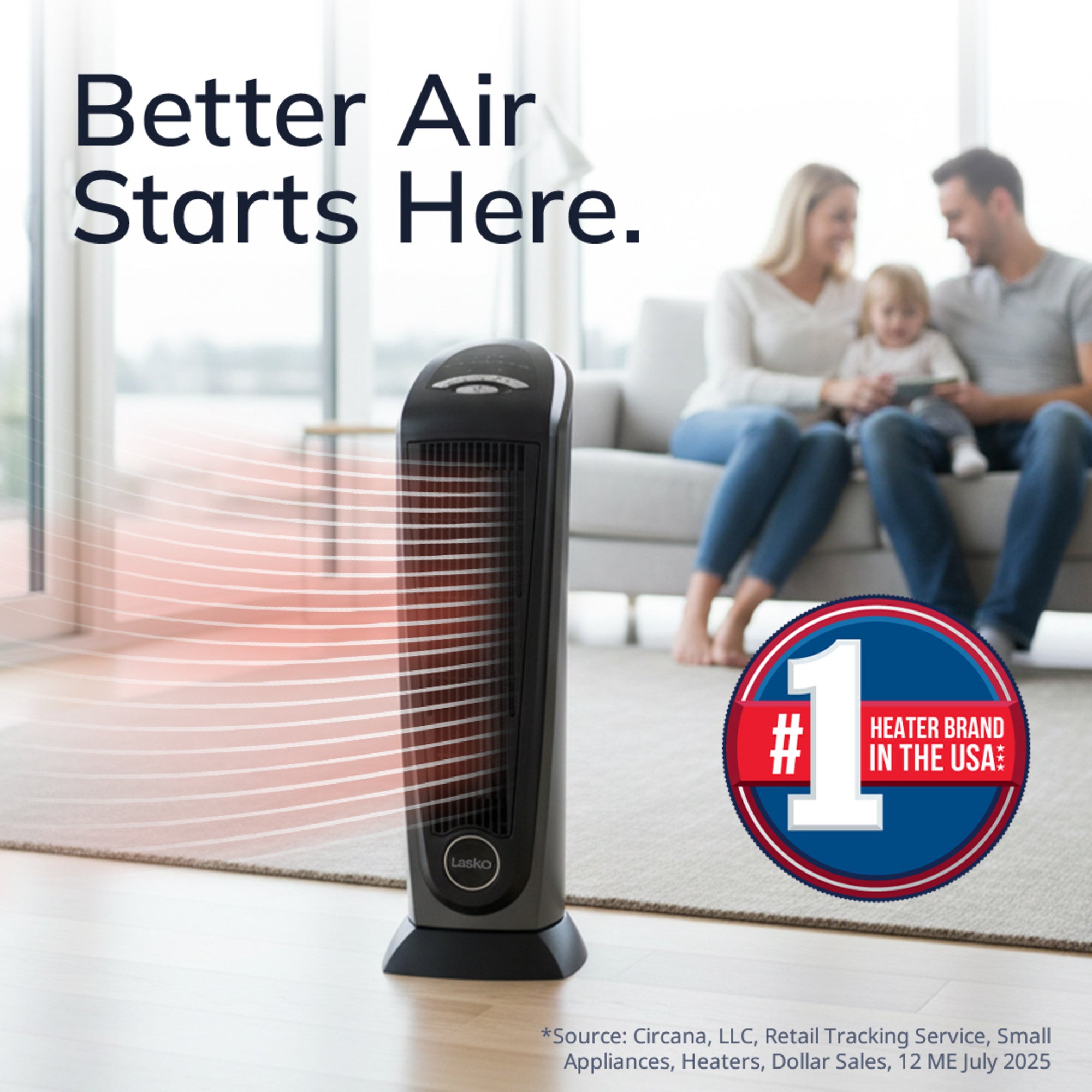 Lasko 23 Ceramic Tower Space Heater: Oscillating. 2 Heat Settings. Remote. Timer. Thermostat. Silver - Image 2