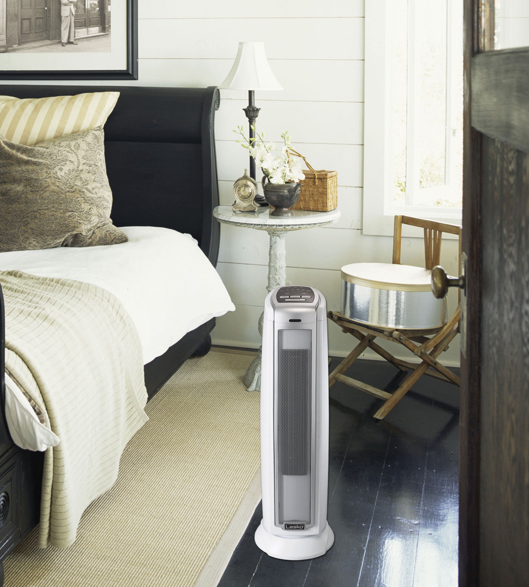 Lasko 23 Ceramic Tower Space Heater: Oscillating. 2 Heat Settings. Timer. Thermostat. White - Image 11