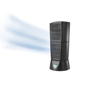 Lasko Wind Tower 14 Table Fan: Oscillating. 3-Speed. Pivoting. Black