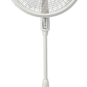 Lasko Cyclone 18 Pedestal Fan: Oscillating. 4-Speed. Remote. Tilting Head. White