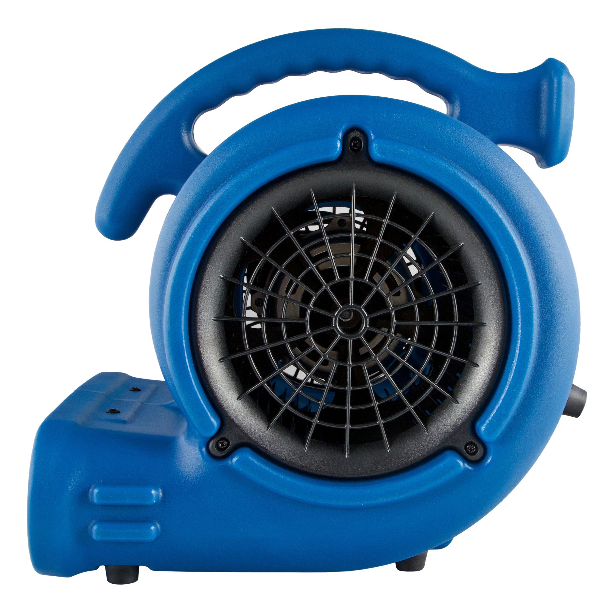 BlueDri Max Storm 25 1/4 HP 900 CFM Air Mover Blower Fan: 3-Speed. High Velocity. 2 Outlets. 3 Drying Angles. Cord Wrap. Blue - Image 8