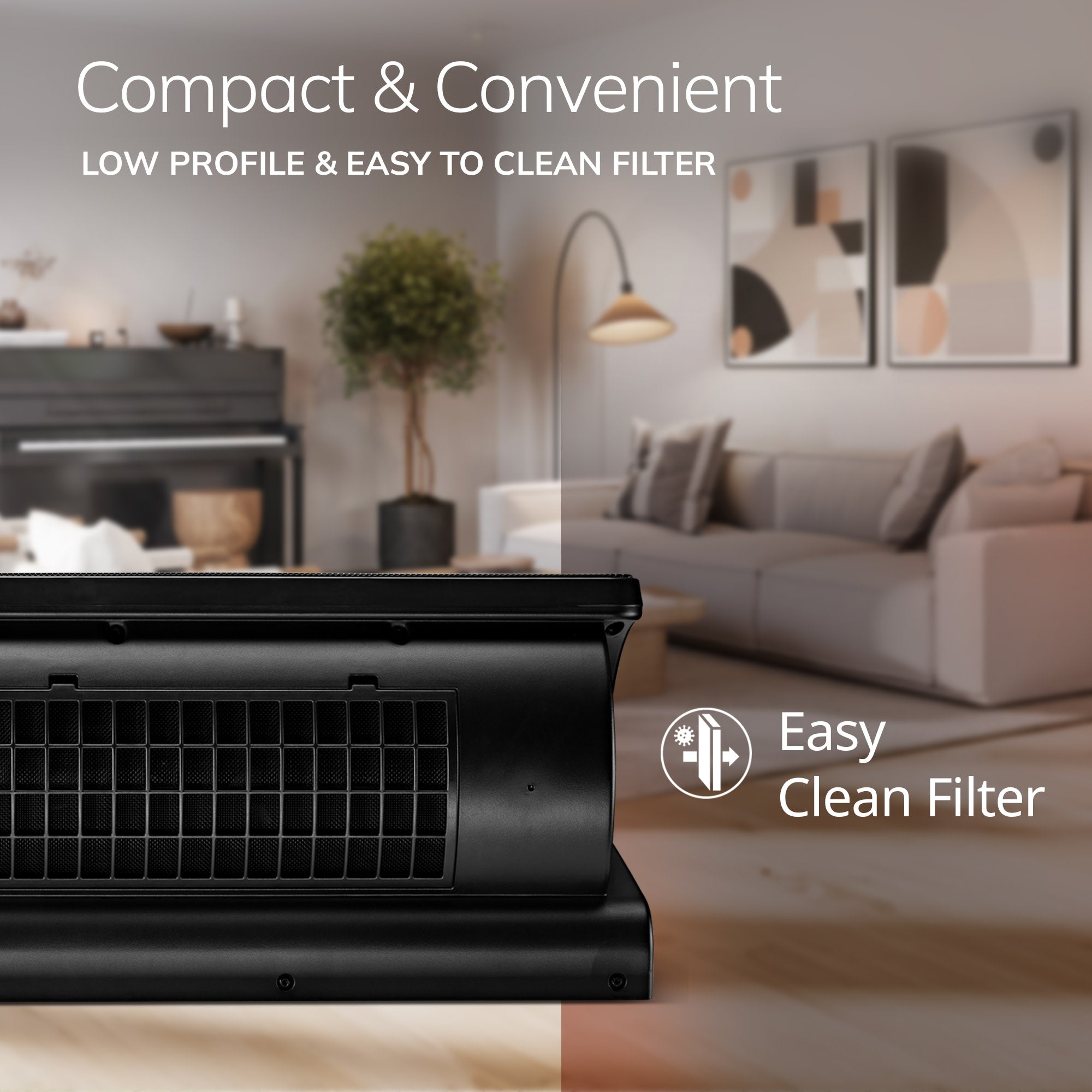 Lasko CL22100 1500W Low Profile Baseboard Space Heater with Remote Control: Black - Image 4