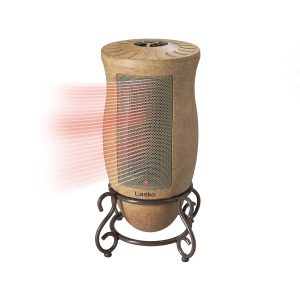 Lasko 16 Ceramic Tower Space Heater: Oscillating. 2 Heat Settings. Timer. Thermostat. Beige