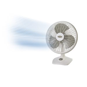 Lasko 16 Table Fan: Oscillating. 3-Speed. Tilting Head. White