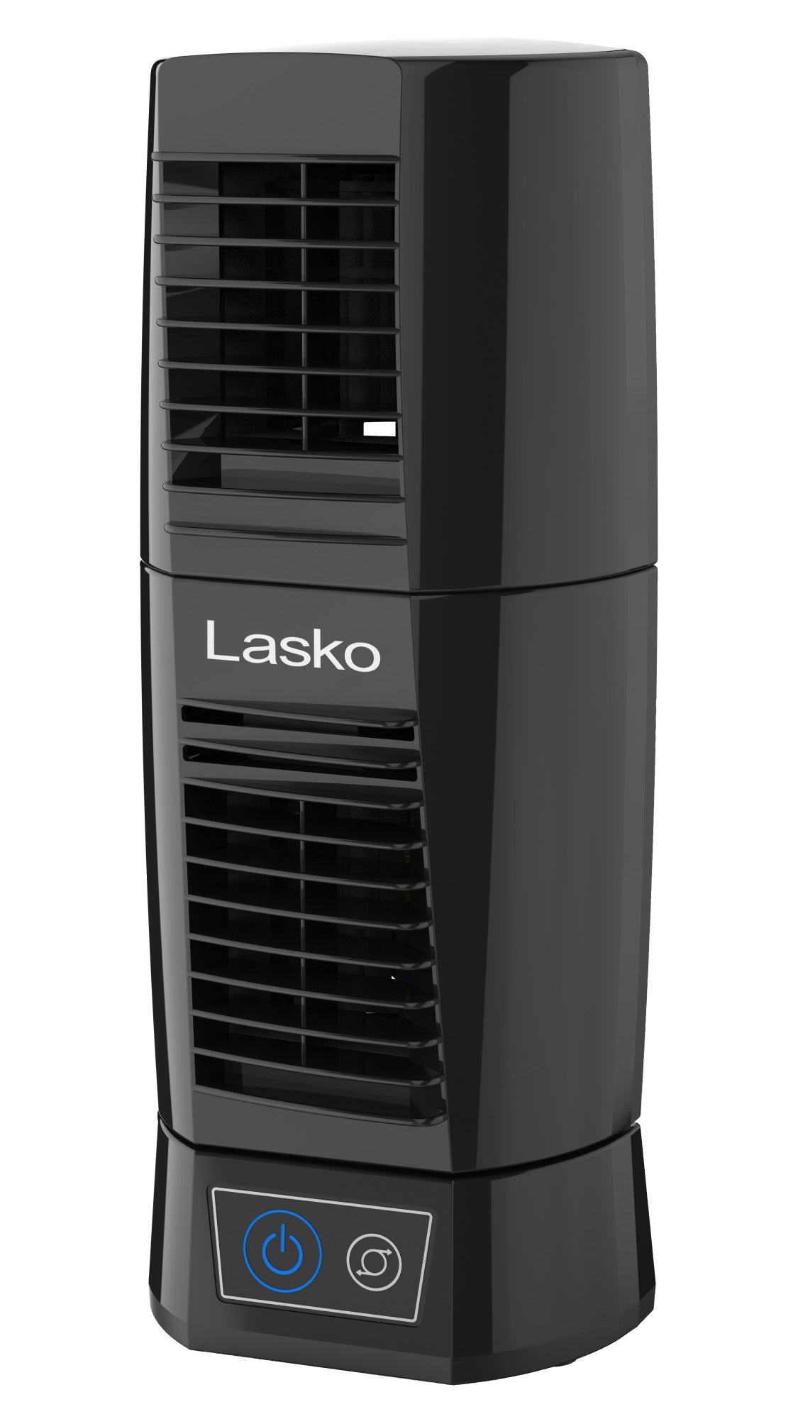Lasko Wind Tower 12 Table Fan: Oscillating. 2-Speed. Pivoting. Black