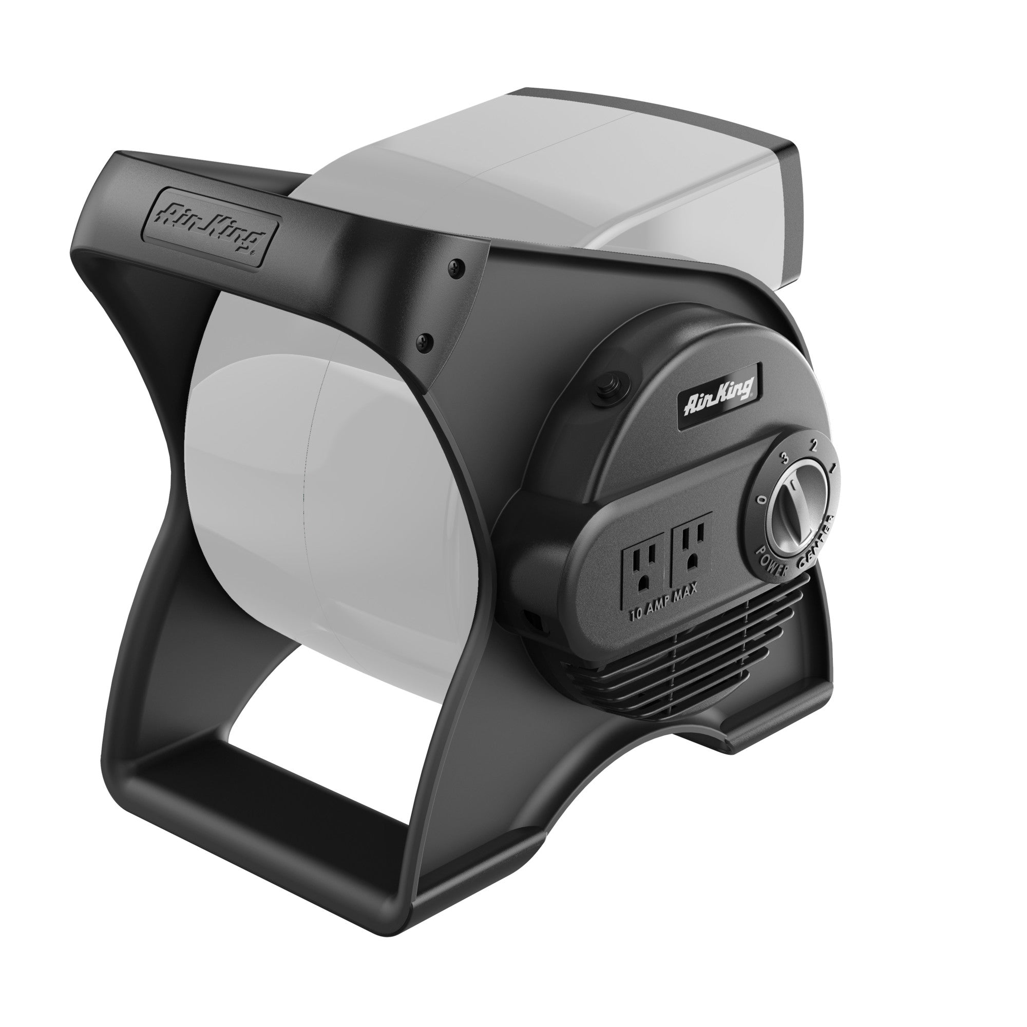 Air King 1/16 HP 11 Air Mover Blower Fan: 3-Speed. High Velocity. 2 Outlets. Pivoting. Black - Image 10