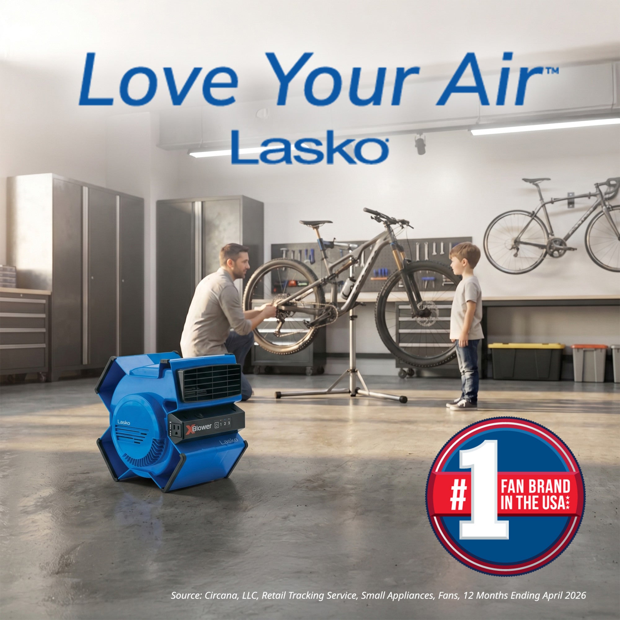 Lasko X-Blower 11 Air Mover Blower Fan: 3-Speed. High Velocity. 1 Outlet. Blue - Image 2