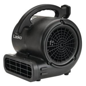 Lasko Super Fan Max 13 Air Mover Blower Fan: 3-Speed. High Velocity. 2 Outlets. Black
