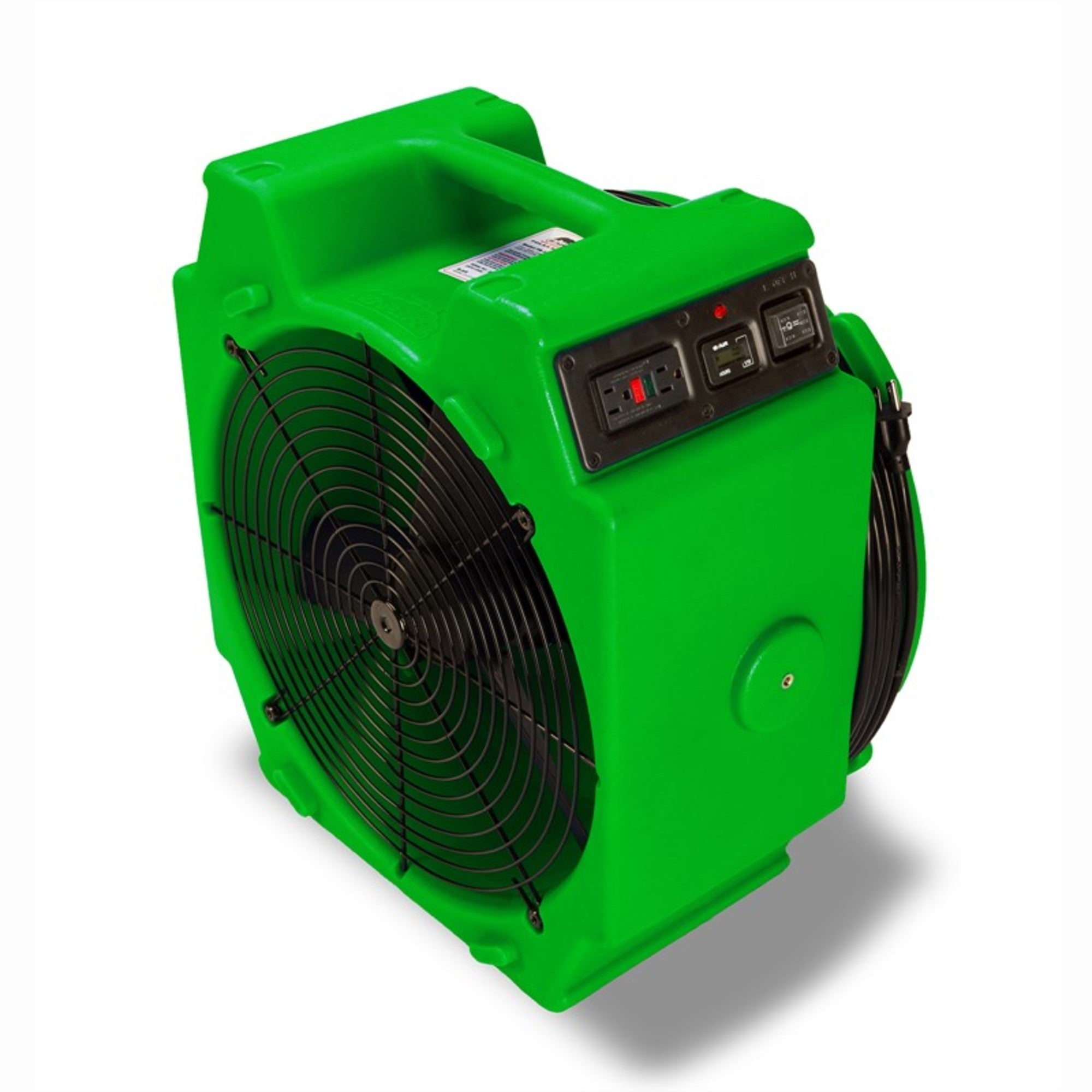 B-Air 1/4 HP Axial Air Mover & Blower Fan: 3300CFM. 2-speed. GFCI. 25' cord. green - Image 3