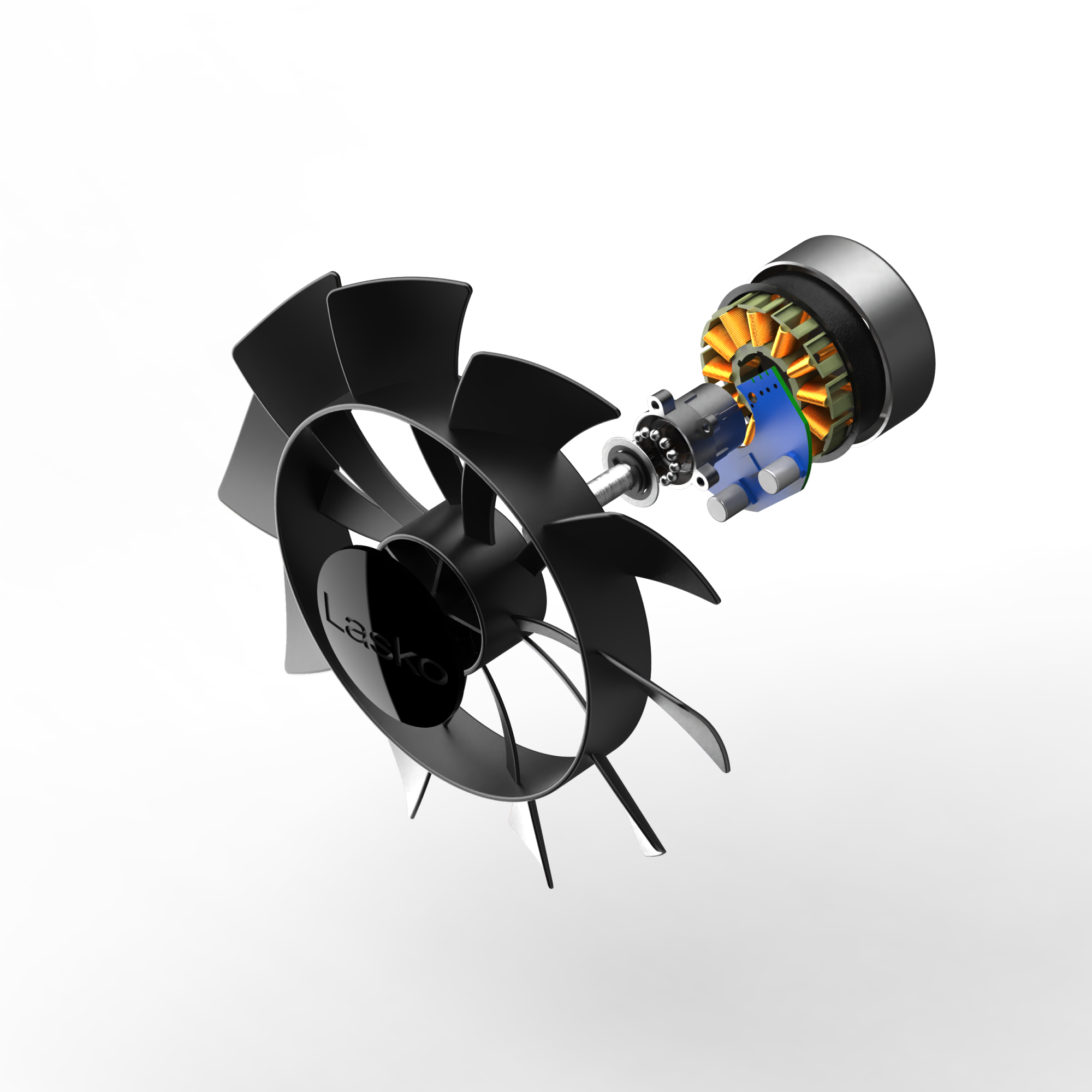 Lasko Whirlwind 7 DC Table Fan: Dual Oscillation. 12-Speed. Remote. Black - Image 6