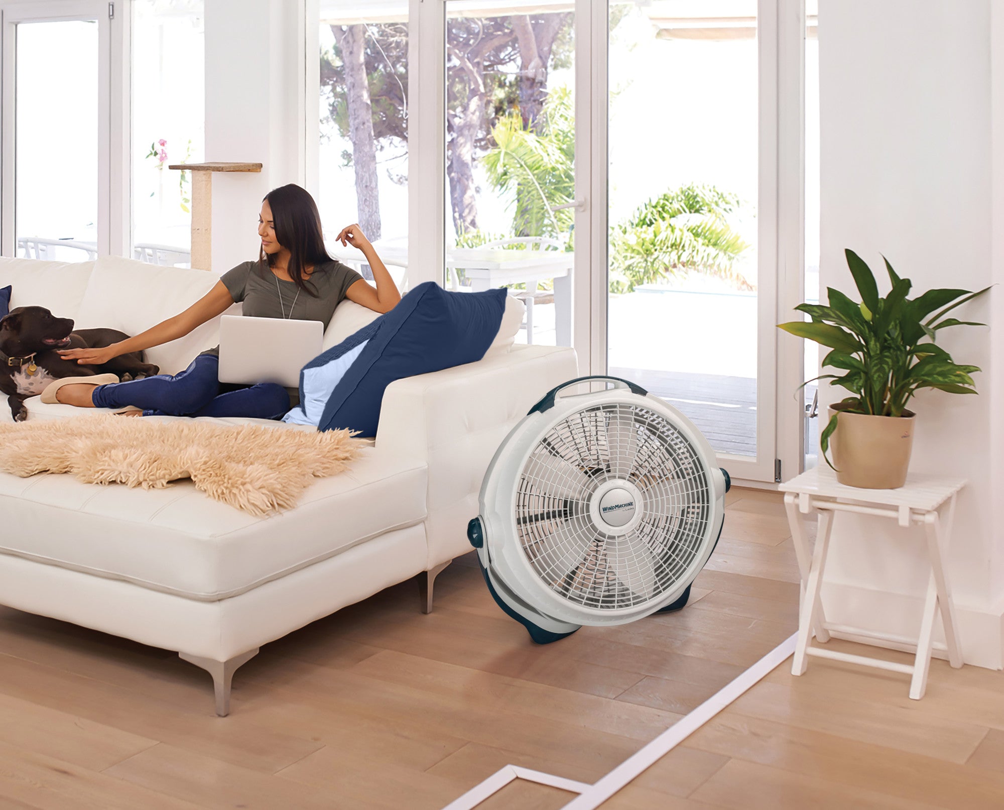 Lasko Wind Machine 20 Air Circulator Fan: 3-Speed. Pivoting. Gray - Image 9