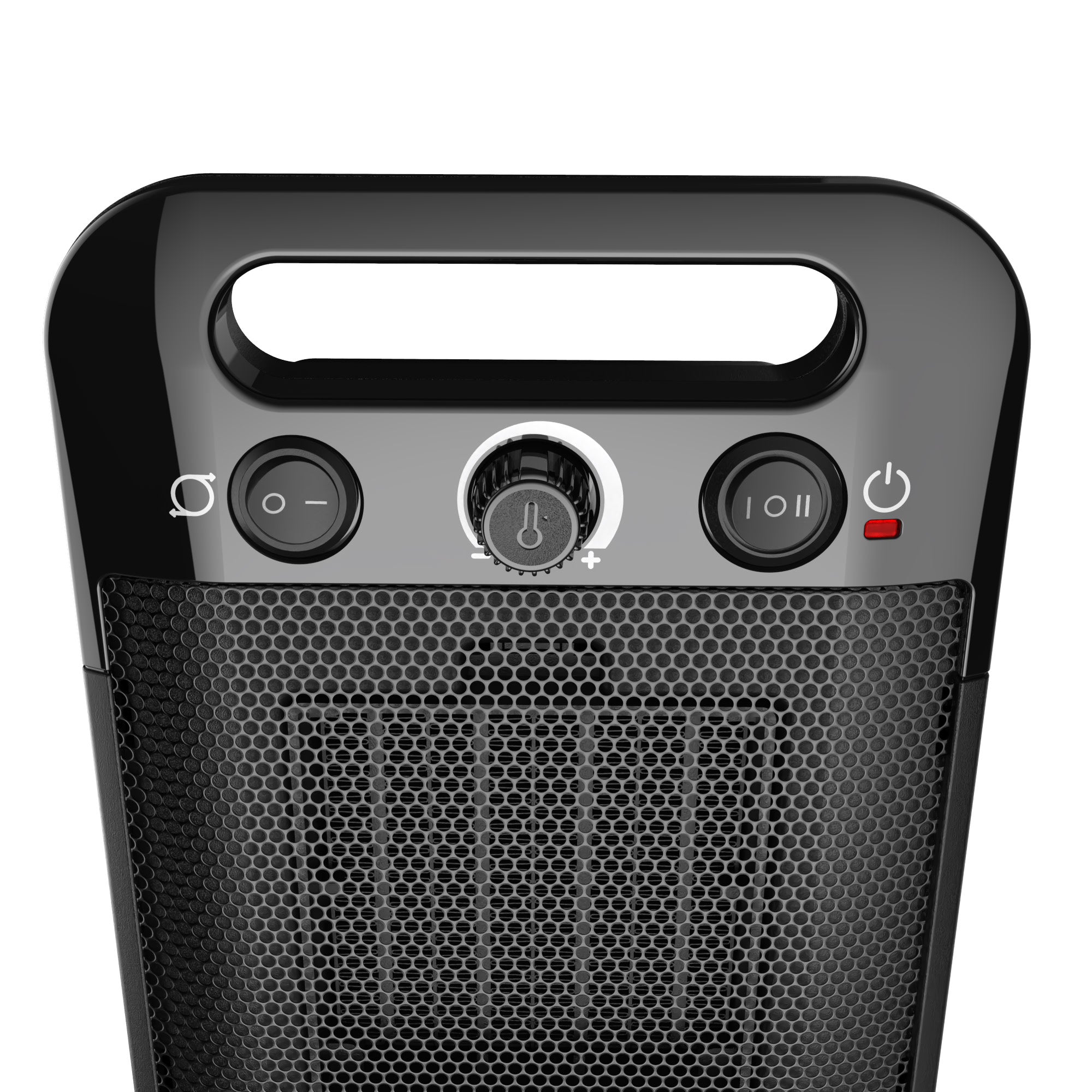 Lasko MyHeat-GO 13 Ceramic Tower Space Heater: Oscillating. 2 Heat Settings. Thermostat. Black - Image 9